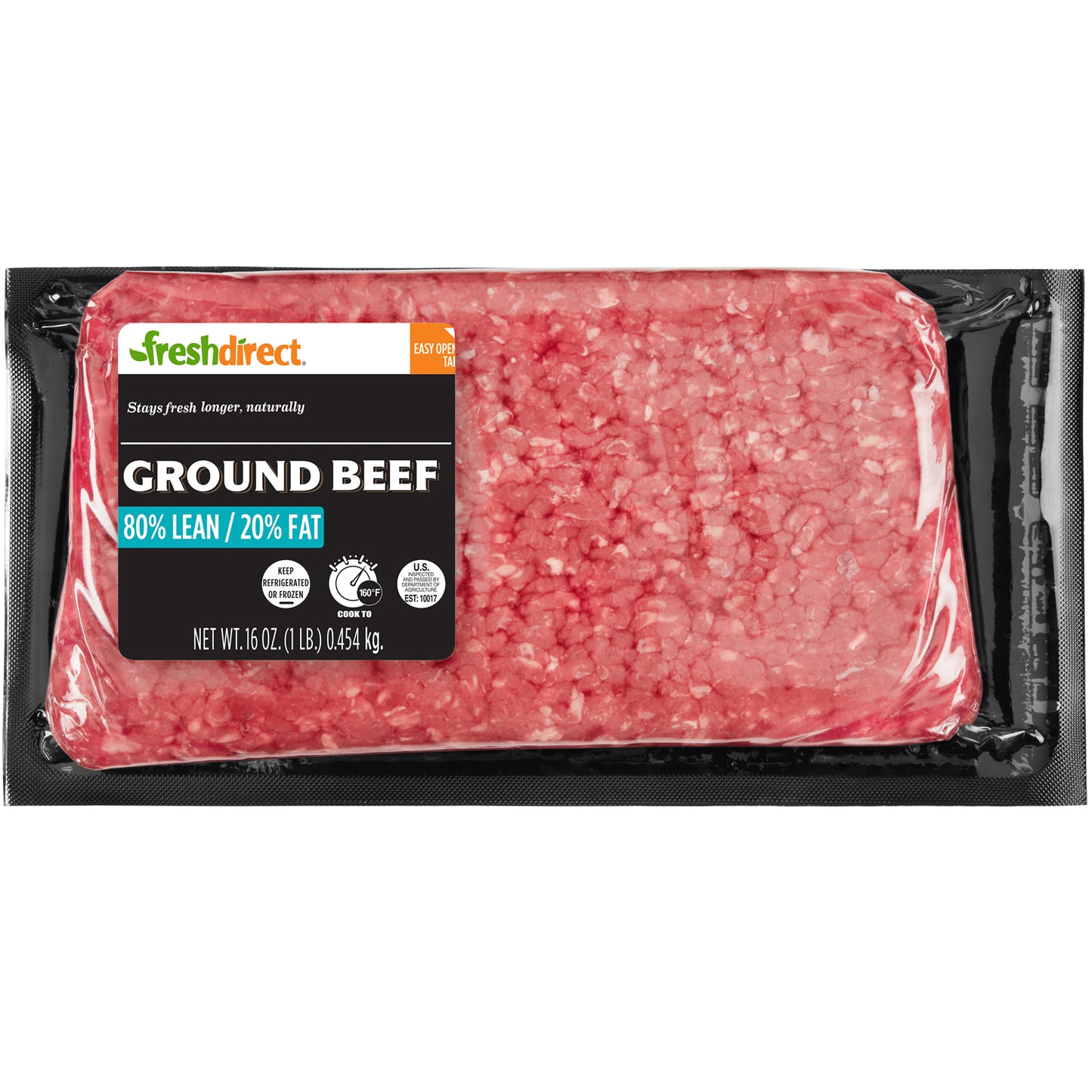 FreshDirect 80% Lean Ground Beef, Fresh (Est. Weight: 1.00lb)